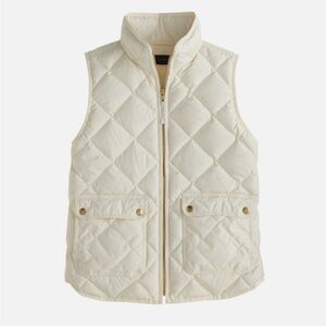 J. Crew excursion ivory, quilted, puffer vest size medium